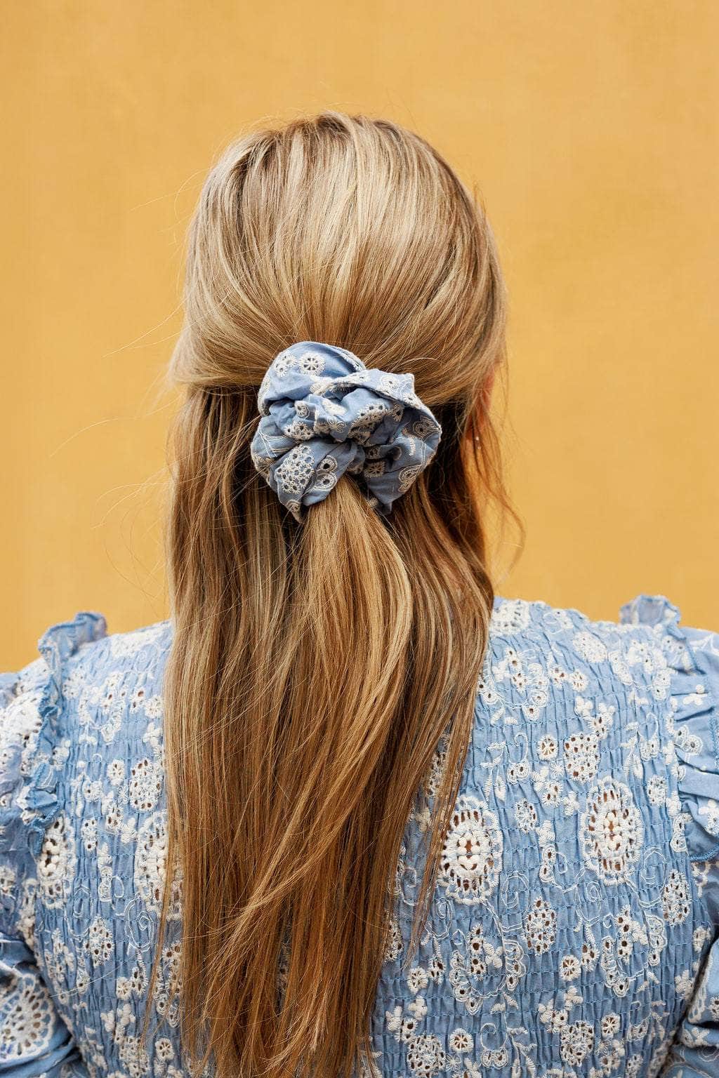 By Lien OZ Hope Scrunchie - Ashley Blue/Coral Blush - 2pk