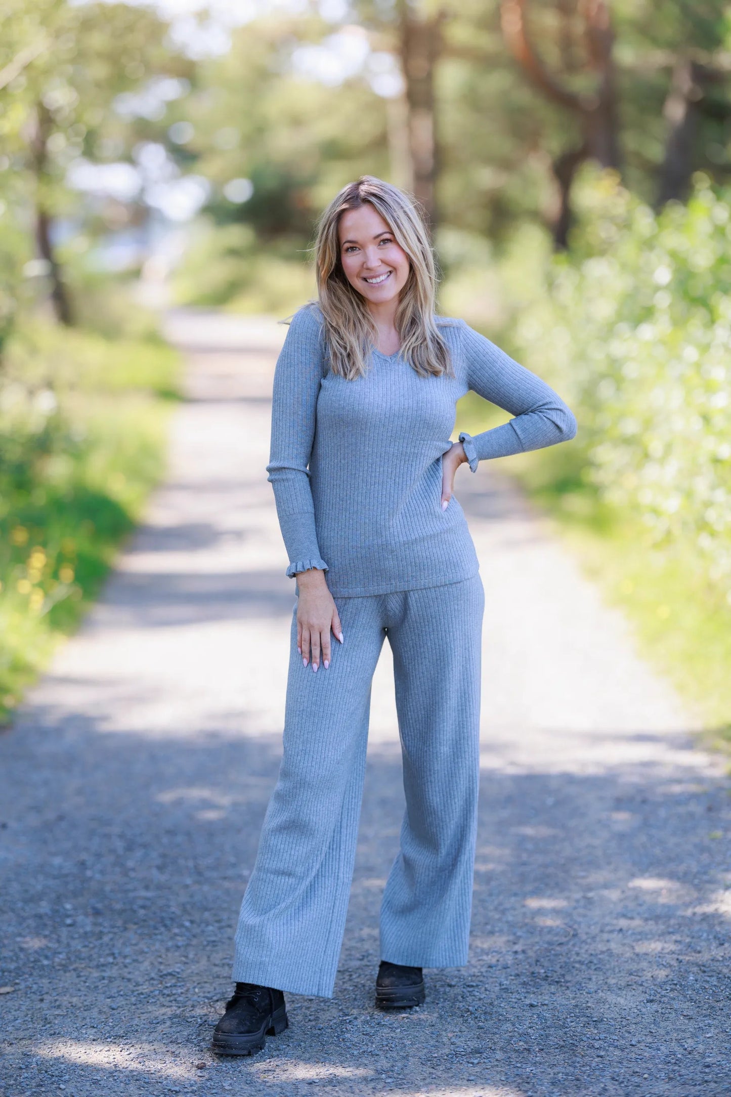 By Lien Signature Loungewear Bukse - Gråmelert