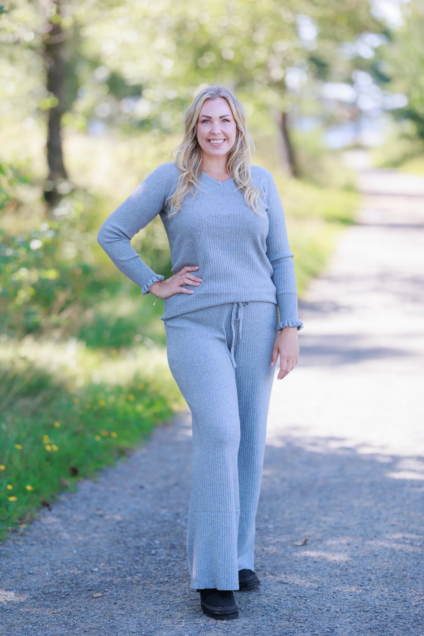 By Lien Signature Loungewear Bukse - Gråmelert