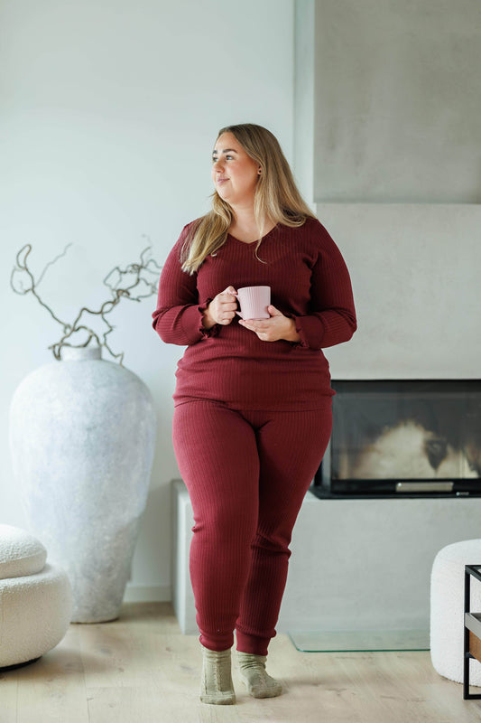 By Lien Signature Loungewear Genser - Cabernet