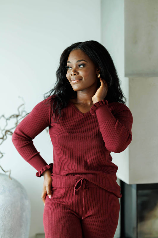 By Lien Signature Loungewear Genser - Cabernet
