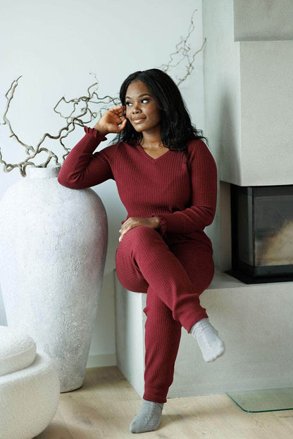 By Lien Signature Loungewear Genser - Cabernet