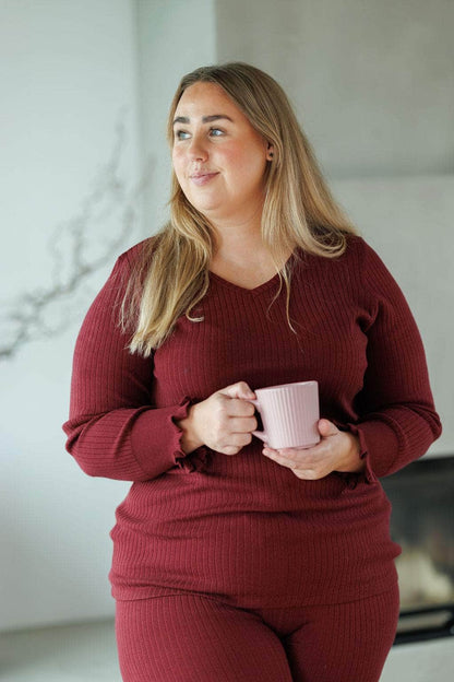 By Lien Signature Loungewear Genser - Cabernet