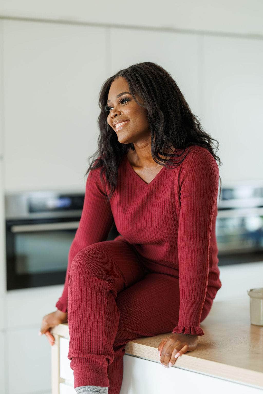 By Lien Signature Loungewear Genser - Cabernet