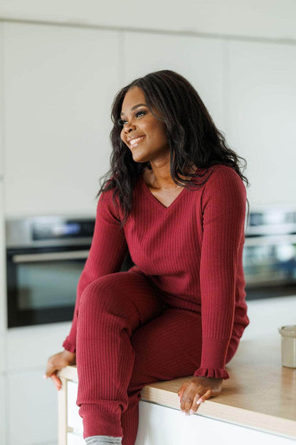 By Lien Signature Loungewear Genser - Cabernet