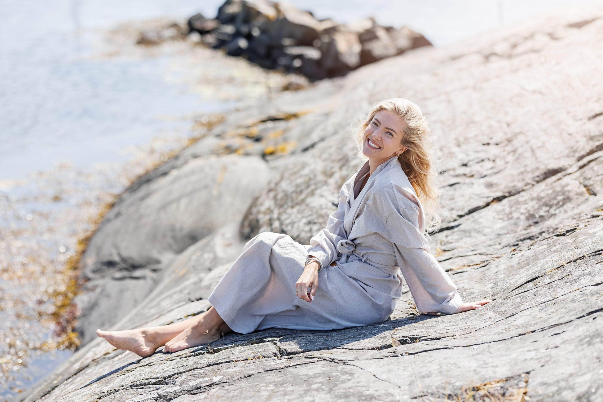 ByLien-Shop Delicate Morgenkåpe - Grønn