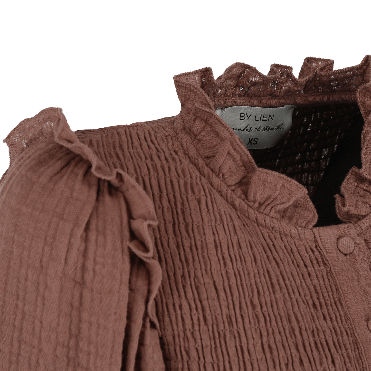 ByLien-Shop Meditate Musselin Smock Kjole - Cocoa Brown