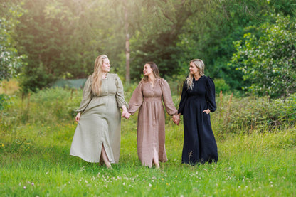 ByLien-Shop Meditate Musselin Smock Kjole - Shadow