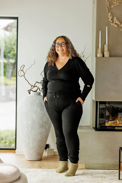 ByLien-Shop Peaceful Loungewear Bukse - Black Onyx