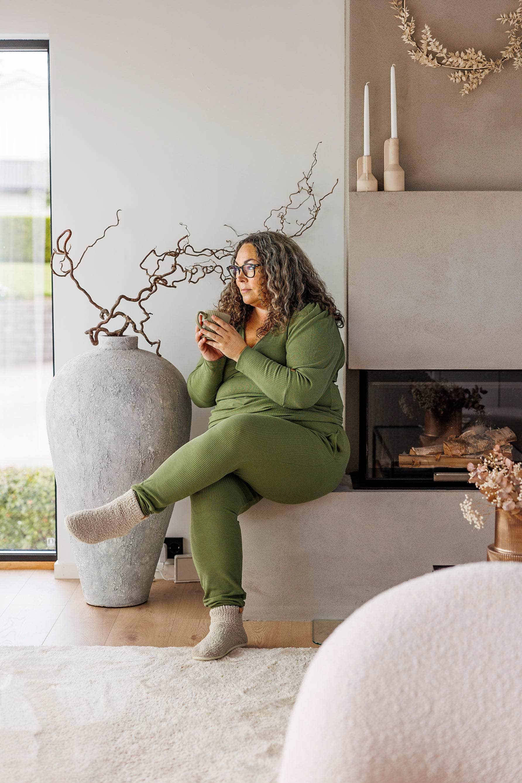 ByLien-Shop Peaceful Loungewear Bukse - Oil Green