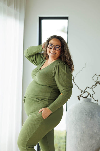 ByLien-Shop Peaceful Loungewear Bukse - Oil Green