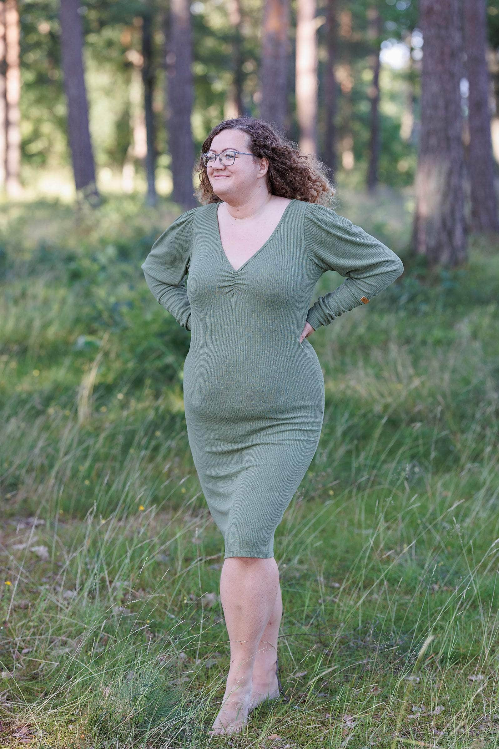 ByLien-Shop Peaceful Loungewear Kjole - Oil Green