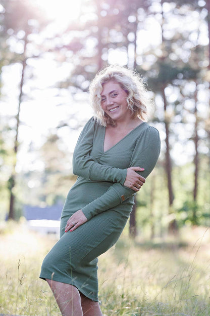 ByLien-Shop Peaceful Loungewear Kjole - Oil Green
