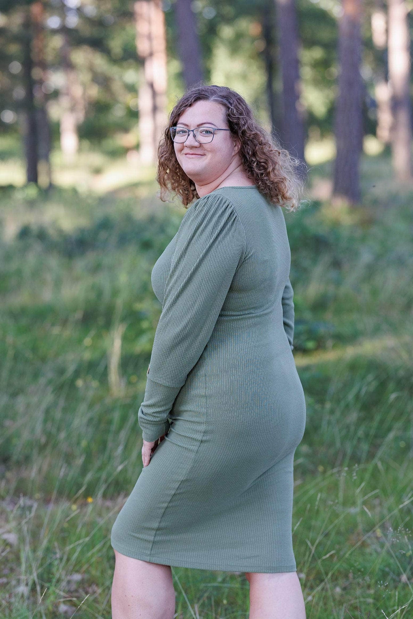ByLien-Shop Peaceful Loungewear Kjole - Oil Green