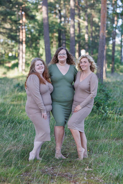 ByLien-Shop Peaceful Loungewear Kjole - Oil Green
