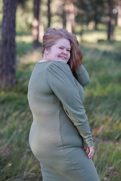 ByLien-Shop Peaceful Loungewear Kjole - Oil Green