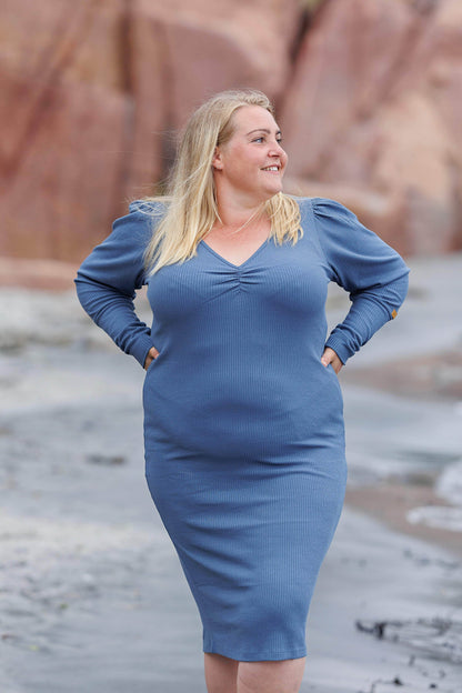 ByLien-Shop Peaceful Loungewear Kjole - Vintage Indigo